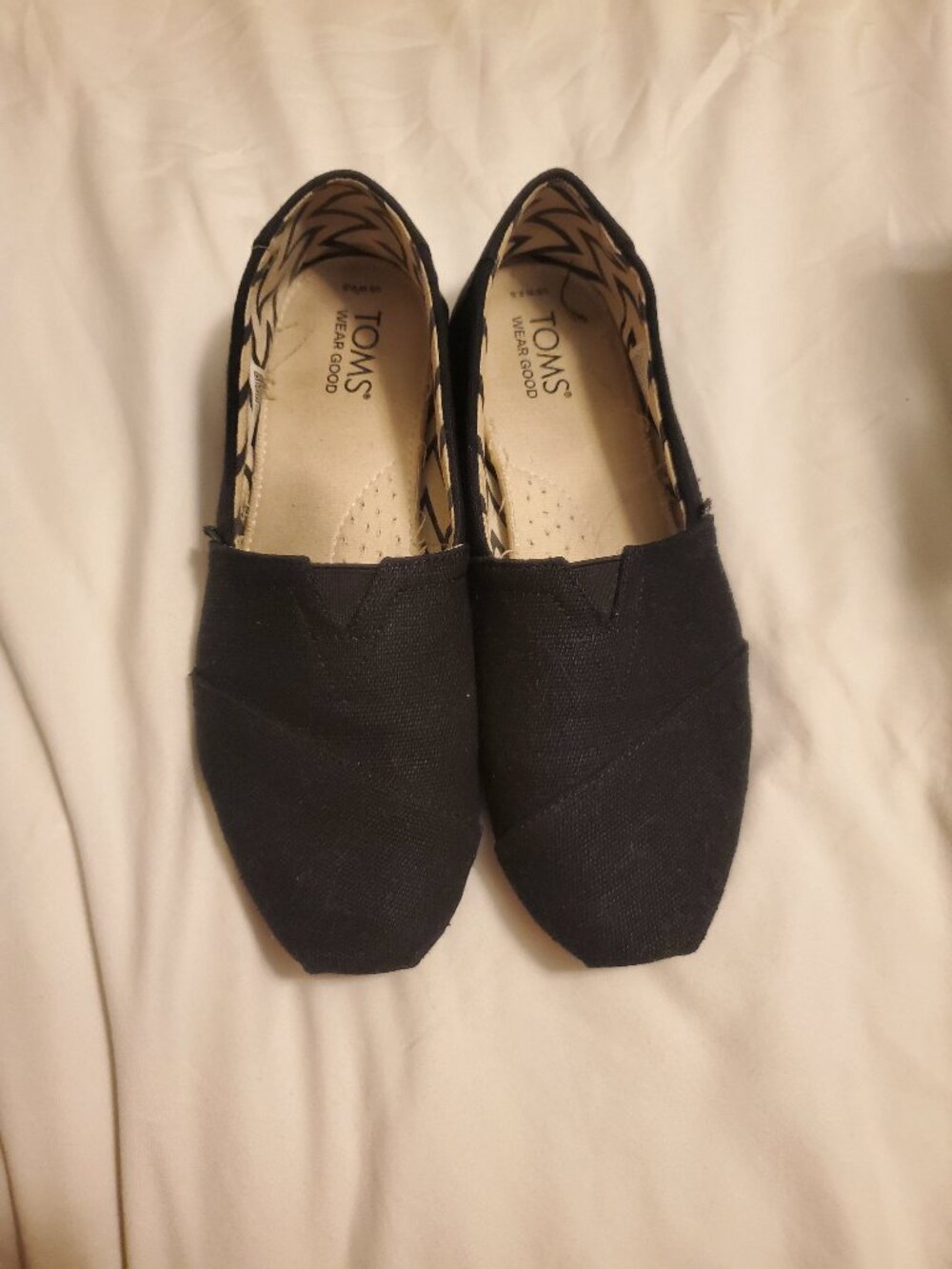 Black Toms Alpargata Classic Shoes Womans 8.5
